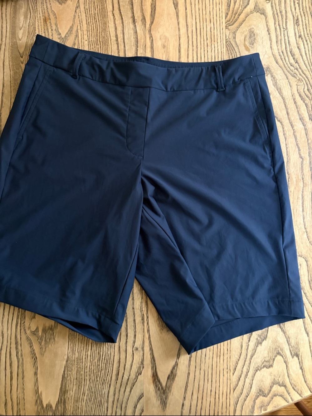 Spanx Sunshine Solutions Stretch Shorts size Large Navy - Picture 9 of 12